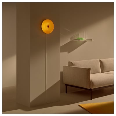 VARMBLIXT LED lampa/zidna lampa, narandžasta staklo/okruglo, 30 cm