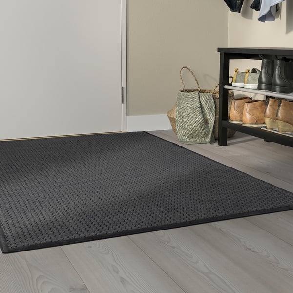 VATTENVERK Otirač, unutra, tamnosiva, 100x150 cm