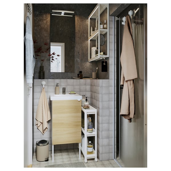 VESKEN Kolica, bela, 54x18x71 cm