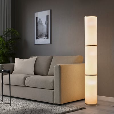 VIDJA Podna lampa, bela, 138 cm