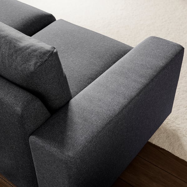 VIMLE Sofa trosed, sa širokim rukohvatima/Gunnared zagasitosiva