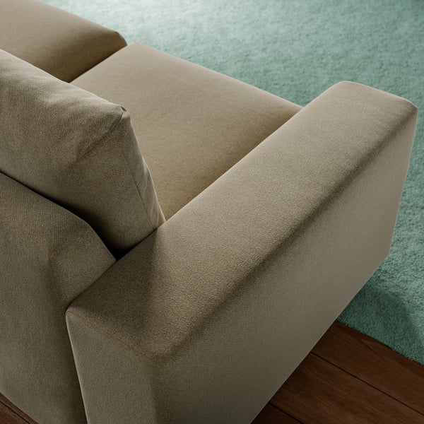 VIMLE Sofa trosed, sa širokim rukohvatima/Johanneshov smeđebež