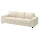 VIMLE Sofa trosed, sa širokim rukohvatima/Knäbäck svetlobež