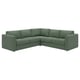 VIMLE Ugaona sofa, 4-sed, Knäbäck sivozelena