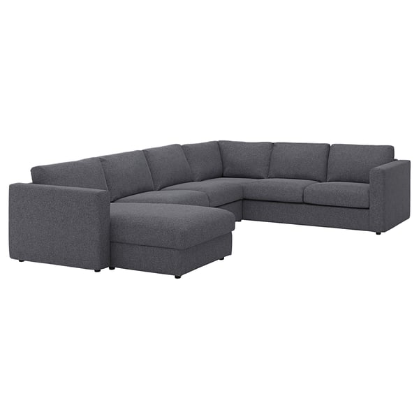 VIMLE Ugaona sofa, 5-sed, s lenjivcem/Gunnared zagasitosiva