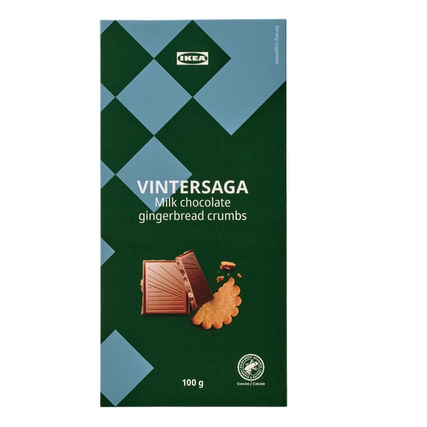 VINTERSAGA Tabla mlečne čokolade, mrvice đumbirovog hleba Sa sertifikatom Rainforest Alliance, 100 g