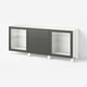 BESTÅ تشكيلة تخزين مع أدراج, أبيض Lappviken/Sindvik/Stubbarp رمادي غامق, ‎180x42x74 سم‏