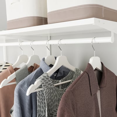 BOAXEL تشكيلة دولاب ملابس., أبيض, ‎182x40x201 سم‏