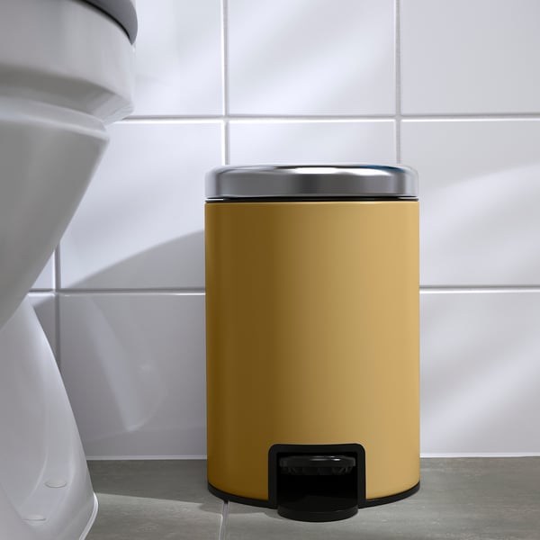 EKOLN حاوية نفايات, أصفر غامق, 3 ل