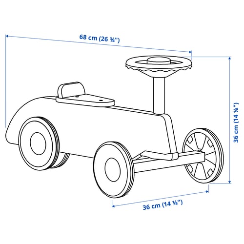 FÄLTHARE سيارة لعبة للركوب, أحمر