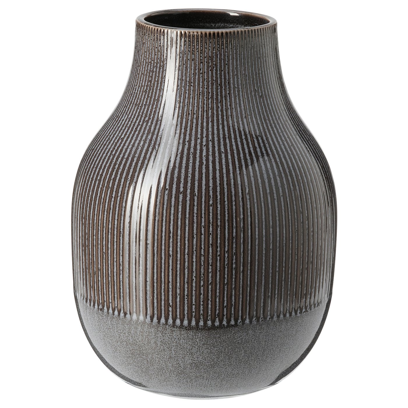 GRADVIS مزهرية, رمادي غامق, 21 سم
