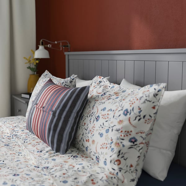 GULLABERG هيكل سرير بصندوقيّ تخزين, رمادي/Leirsund, 160x200 سم
