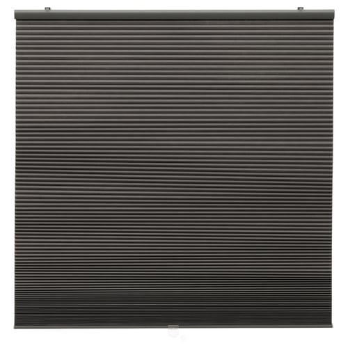 HOPPVALS ستارة خفيفة عاتمة للغرفة, رمادي, 100x155 سم