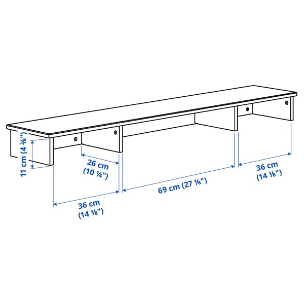 IDANÄS وحدة إضافة مكتب, بني, 152x30 سم