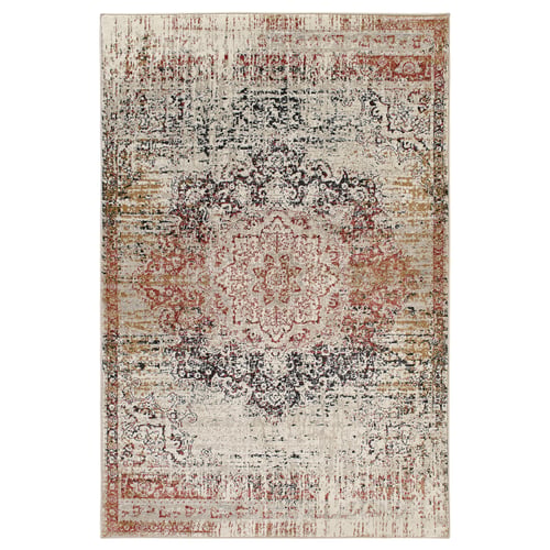 JEJSING سجادة، وبر قصير, أحمر/رمادي-بني, 200x300 سم