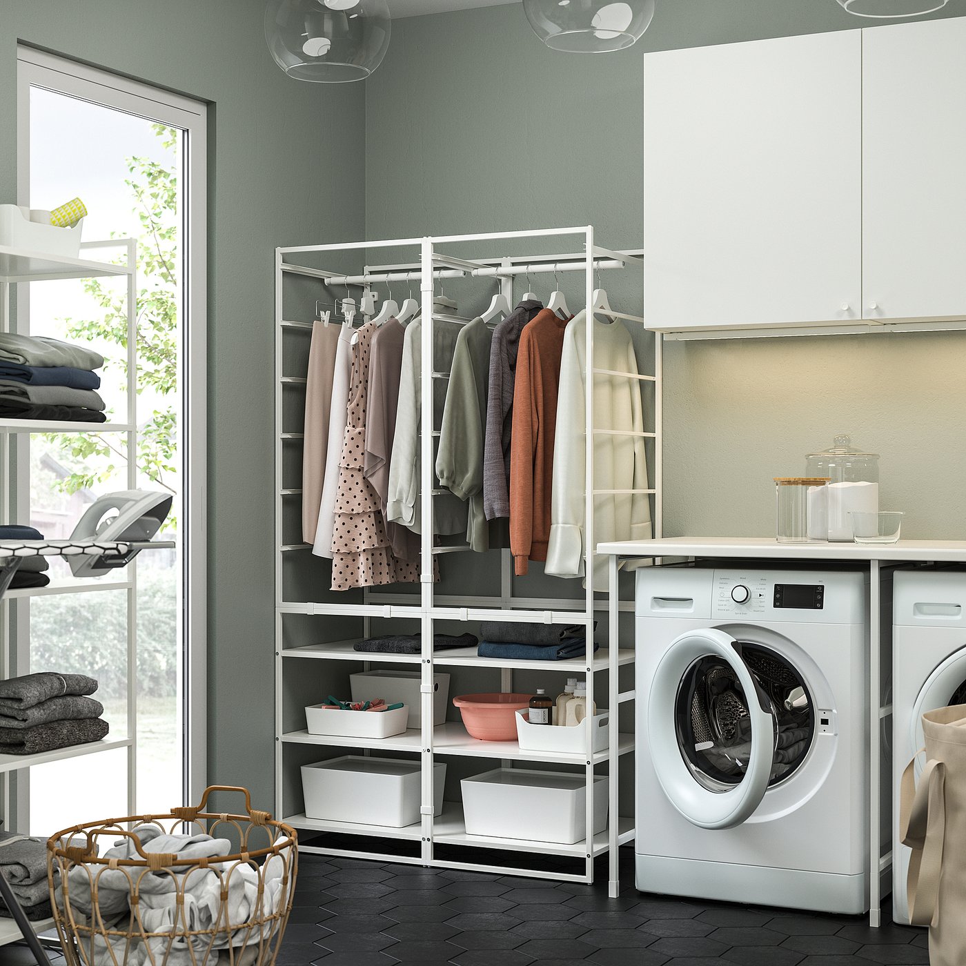 JONAXEL تشكيلة دولاب ملابس., أبيض, 99x51x173 سم