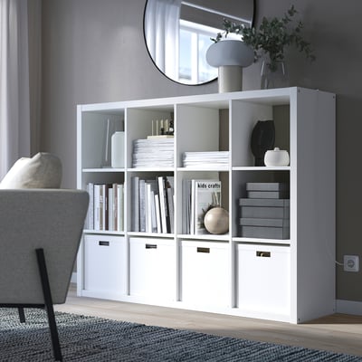 KALLAX وحدة أرفف, أبيض, ‎112x147 سم‏