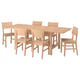 KARSKÄR طاولة و 6 كراسي, خشب مطاط, ‎160/220x90 سم‏