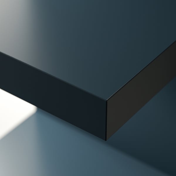 LACK وحدة رف حائط, أسود-أزرق, 30x190 سم