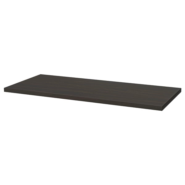 LAGKAPTEN سطح طاولة, أسود-بني, 140x60 سم
