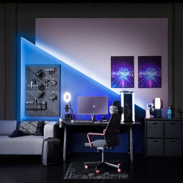 LÅNESPELARE مصباح مع حامل هاتف