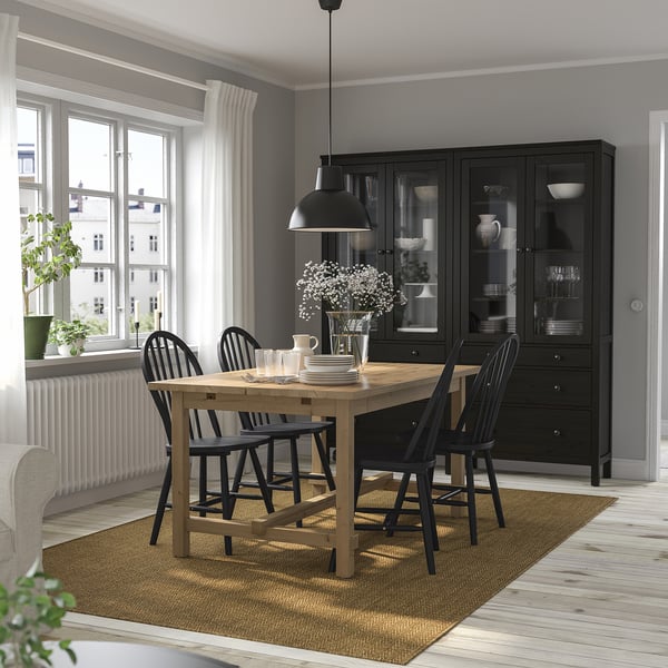 NORDVIKEN طاولة قابلة للتمديد, طلاء معتّق, 152/223x95 سم