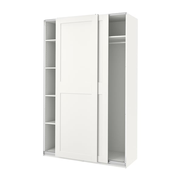 PAX / GRIMO دولاب ملابس, أبيض/أبيض, 150x66x236 سم