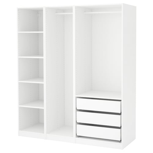 PAX دولاب ملابس, أبيض, 175x58x201 سم