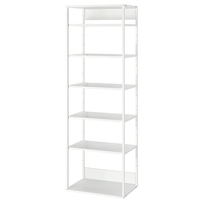 PLATSA وحدة رف مفتوح, أبيض, ‎60x40x180 سم‏