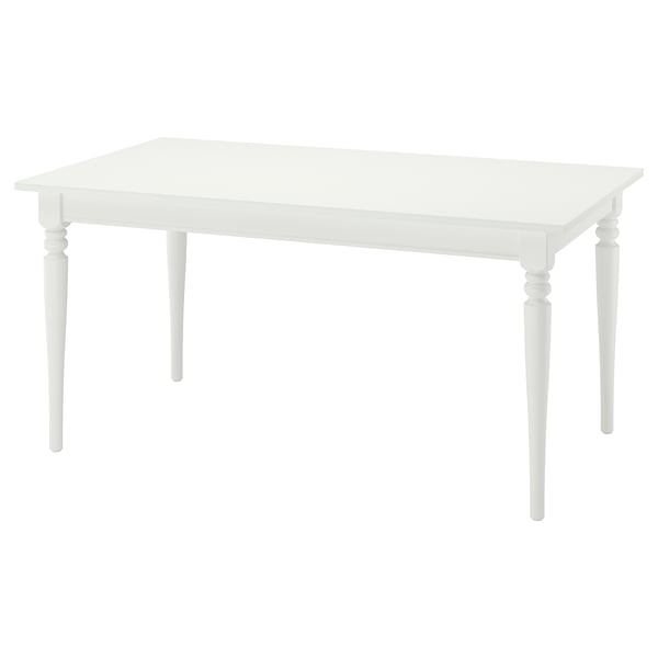 ROSENTORP طاولة قابلة للتمديد, أبيض, 155/215x87 سم