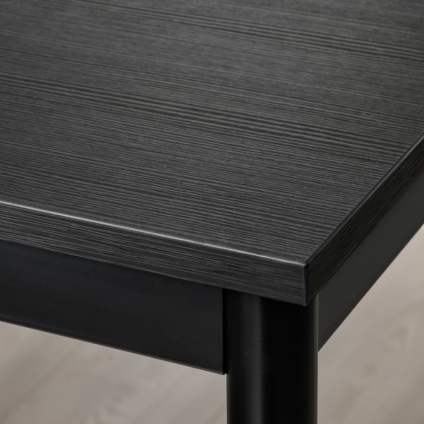 SANDSBERG طاولة و 4 كراسي, أسود أسود/أبيض, 110x67 سم