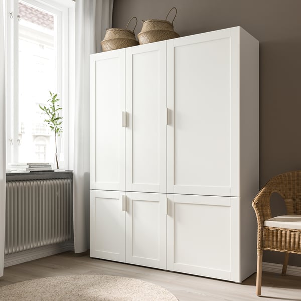 SANNIDAL باب, أبيض, 40x120 سم