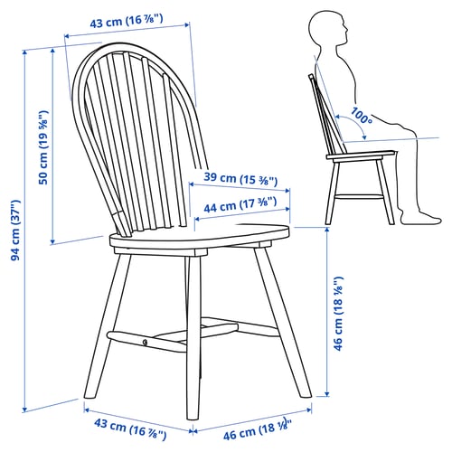SKOGSTA كرسي, أسود