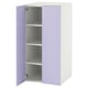 SMÅSTAD / PLATSA دولاب ملابس, أبيض بنفسجي/مع ٣ أرفف, ‎60x57x123 سم‏