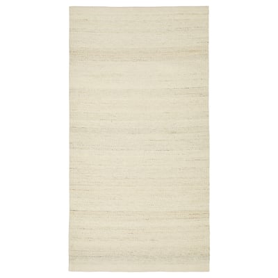 TIDTABELL سجادة، غزل مسطح, بيج, 80x150 سم