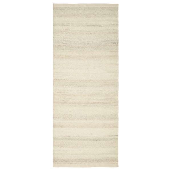 TIDTABELL سجادة، غزل مسطح, بيج, 80x200 سم