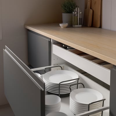 UPPDATERA حامل صحن, فحمي, 19-31 سم