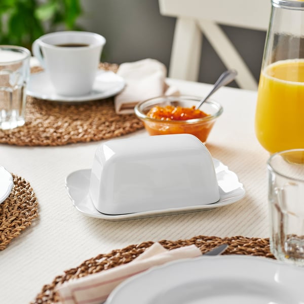 UPPLAGA علبة زبدة, أبيض