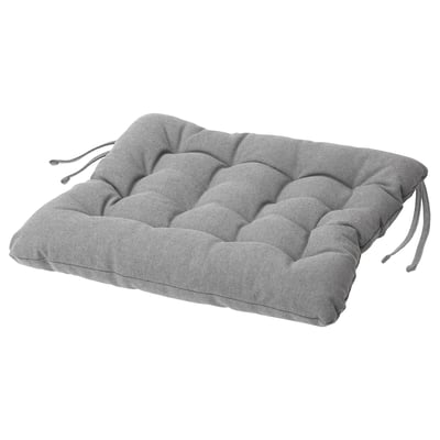 VIPPÄRT وسادة كرسي, رمادي غامق, 38x38x6.5 سم