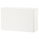White BESTÅ storage unit. Rectangular, plain design, sturdy particleboard material.