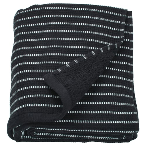BROKGINST Bath sheet, black, 100x150 cm