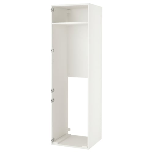 White ENHET kitchen cabinet, tall, one shelf, modern design.