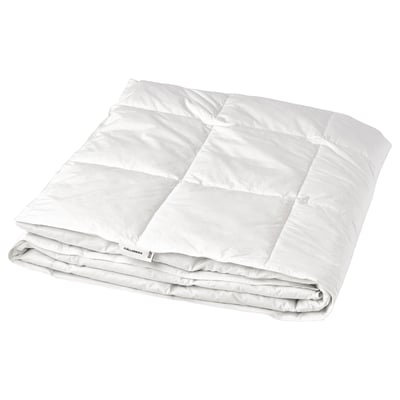White fjällräven FJÄLLARNIKA duvet with cotton, duck down, and box-stitch pattern.