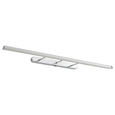 FLASKPOST chrome led bathroom light, adjustable, minimalist design.