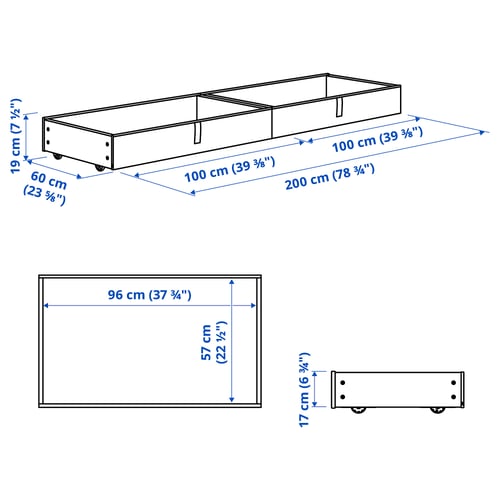 Illustration with measurements for the product: GLADSTAD.