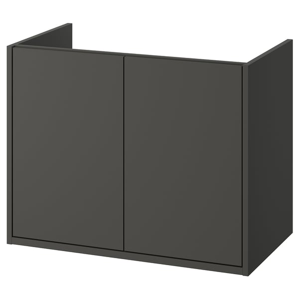 HAVBÄCK: dark grey bathroom cabinet, sleek modern design, wall-mountable, large storage.