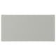 A grey rectangular kitchen cabinet door. It has clean lines and smooth surface, made of acrylic painted fibreboard.