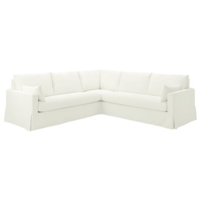 HYLTARP white corner sofa: modern, comfy with clean lines.
