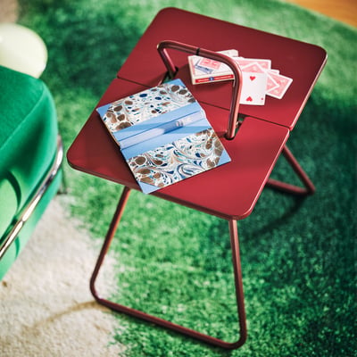 IKEA PS 2026 Side table, dark red, 50x40 cm
