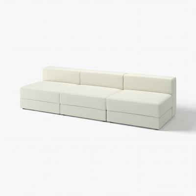JÄTTEBO modular sofa, white, soft fabric, clean lines, versatile sections.